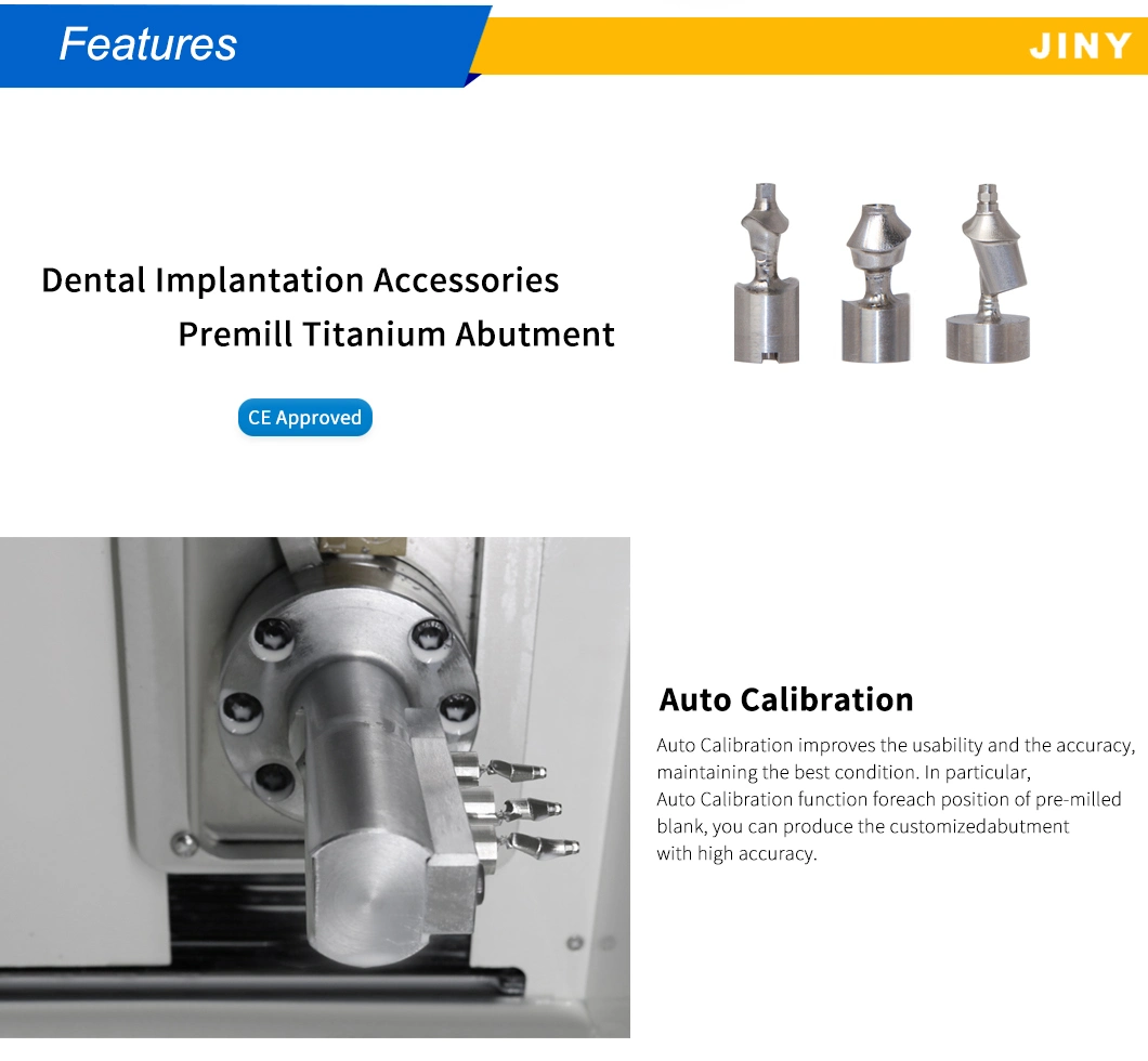 Dental Lab Equipment Titanium Premill Abutment 4 Axis Wet Milling Machine