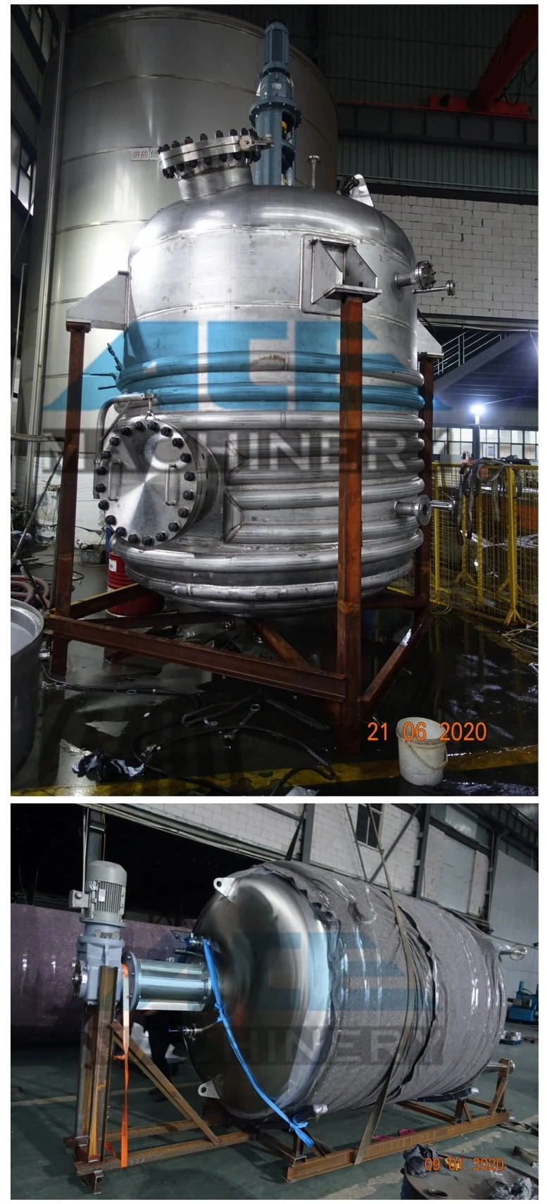 Factory Price Stainless Steel Steam Heating High Pressure Mixing Vessel Industrial Chemical Resin Bio Jacketed Reactor