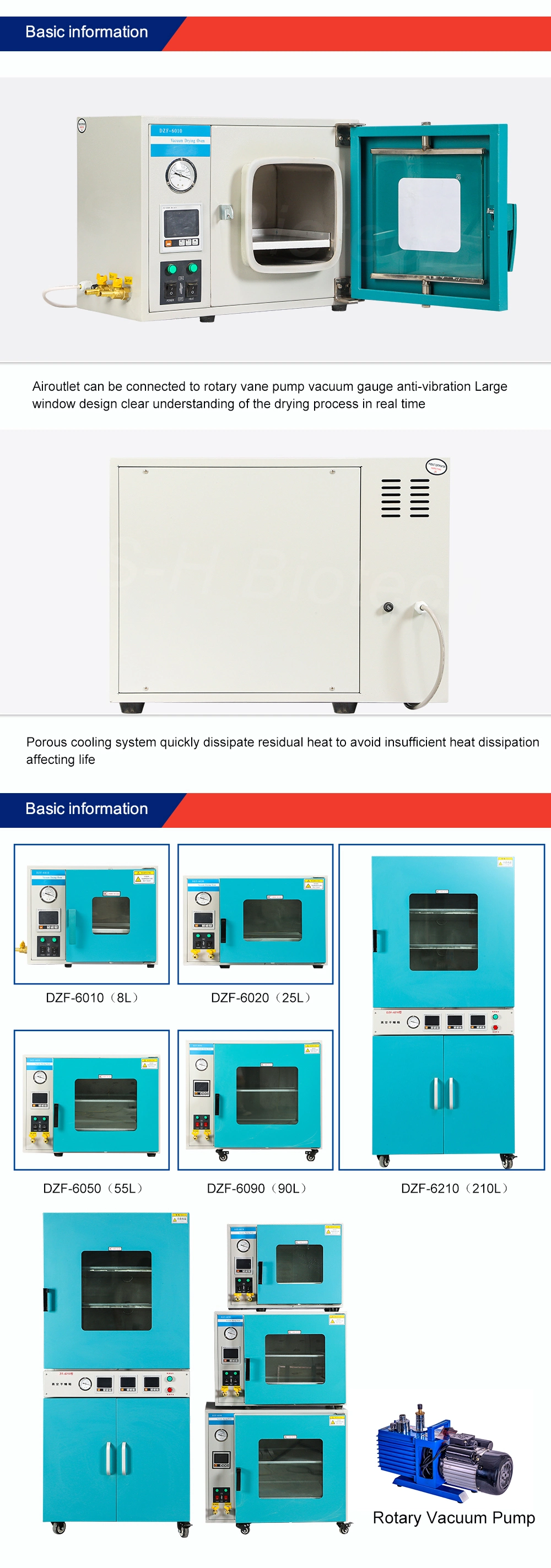 Industrial Electric Vacuum Drying Oven