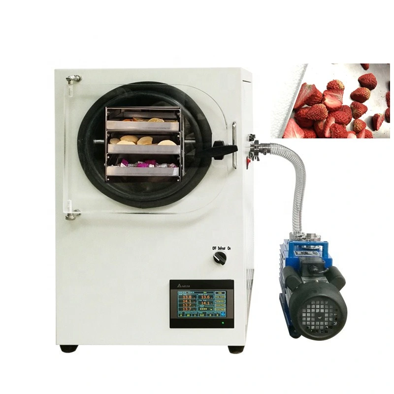6-8kg Vacuum Freeze Drying Dried Machine Fruit Food Mini Vegetables Freezer Dryer for Sale